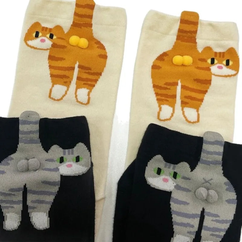 Funny Cat Balls Socks