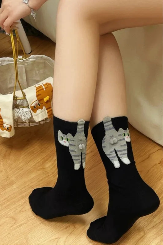 Funny Cat Balls Socks