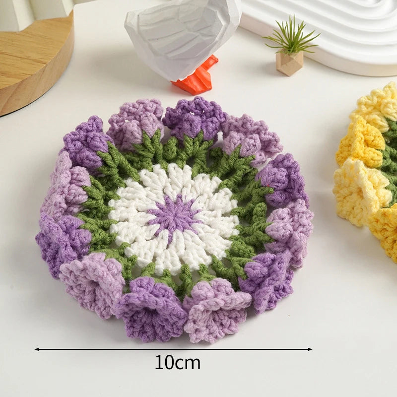 Floral Crochet Coasters