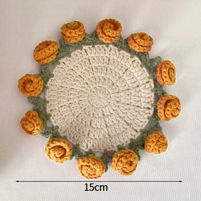 Floral Crochet Coasters