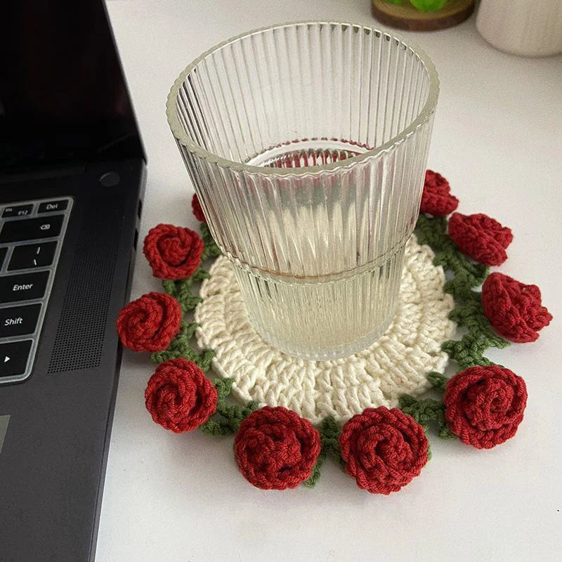 Floral Crochet Coasters