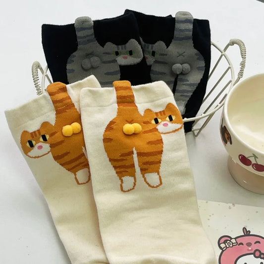 Funny Cat Balls Socks