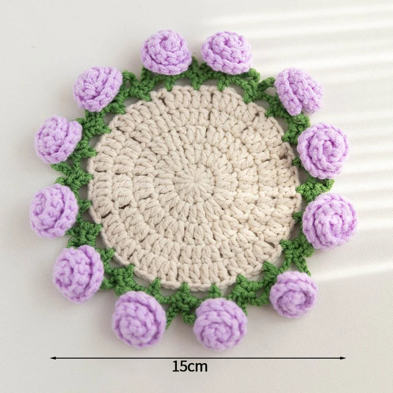Floral Crochet Coasters
